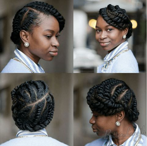 twist updo 1 - 7 Best Protective Hairstyles That Actually Protect Natural Hair for Black Women