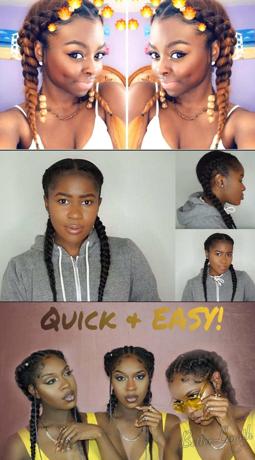 Braids - 5 Trendy Summer Natural Hairstyles You Must Be Try Using Your Textured Clip Ins