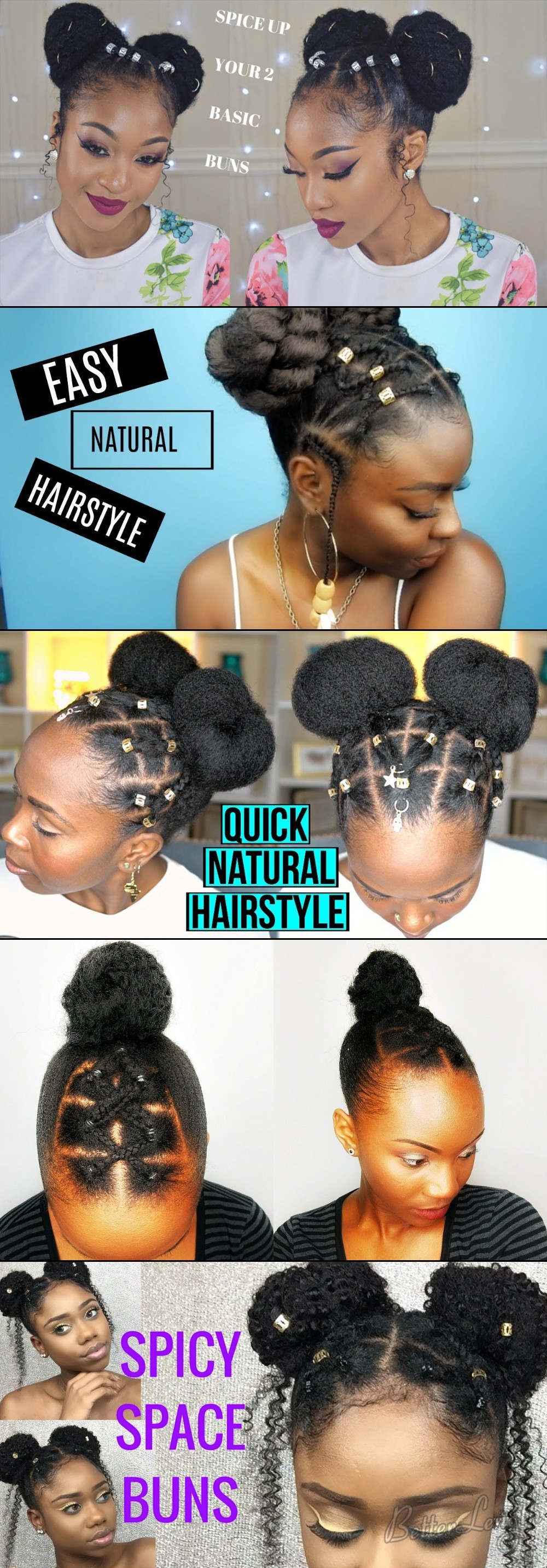 spiceupregularbuns - 5 Trendy Summer Natural Hairstyles You Must Be Try Using Your Textured Clip Ins