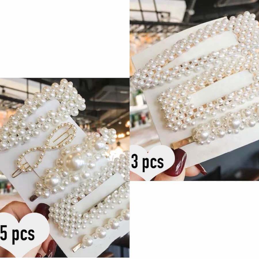 Elegant Pearls Hair Clips Set [accessories]