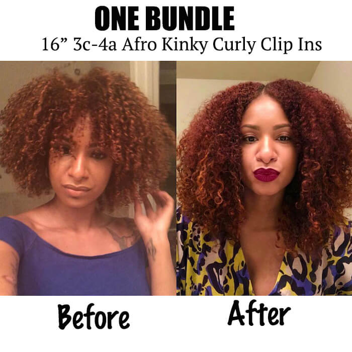 Afro Kinky Curly Clip In Hair Extensions 3c4a Natural Hair