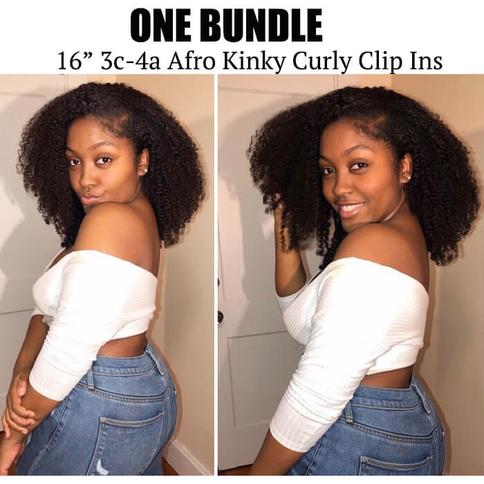 Afro Kinky Curly Clip In Hair Extensions 3c 4a Natural Hair