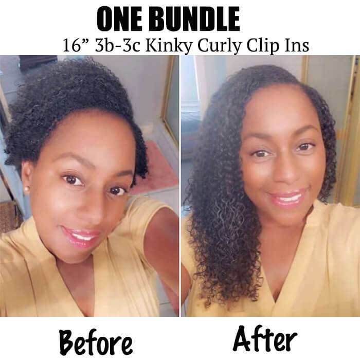 Kinky Curly Clip In Hair Extensions 3b3c Natural Hair BetterLength