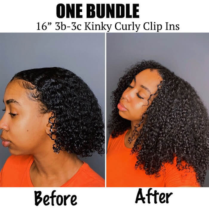 Kinky Curly Clip In Hair Extensions 3b3c Natural Hair BetterLength