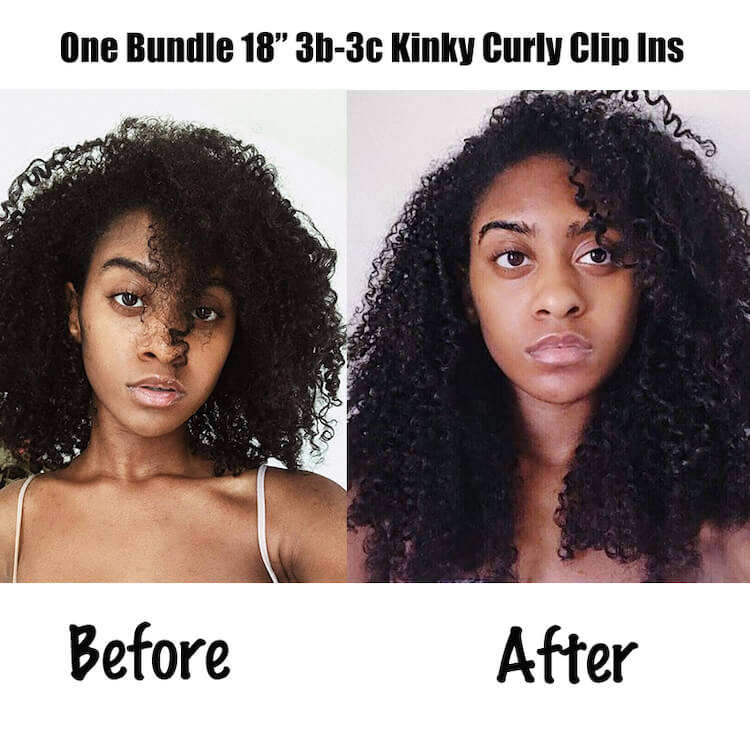 Kinky Curly Clip In Hair Extensions 3b3c Natural Hair BetterLength