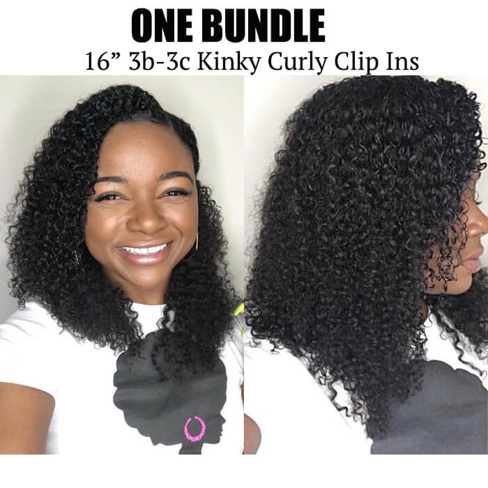 Kinky Curly Clip In Hair Extensions