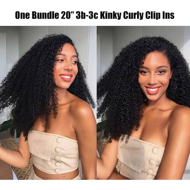 Kinky Curly Clip In Hair Extensions | 3b-3c Natural Hair : BetterLength